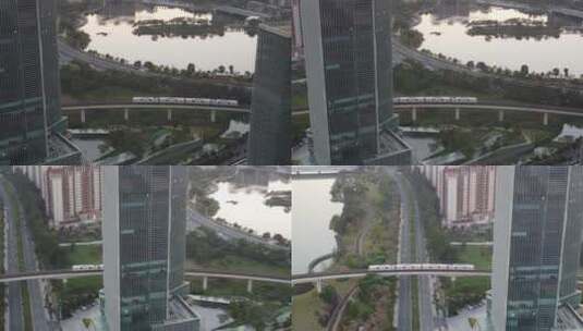 广东省广州市南沙区南沙大桥城市风光航拍高清在线视频素材下载