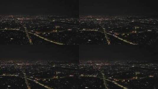 泉州大景500米高空航拍泉州市区夜景城市高清在线视频素材下载
