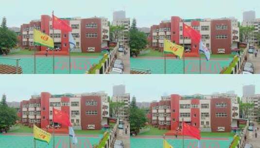 深圳幼儿园航拍视频高清在线视频素材下载