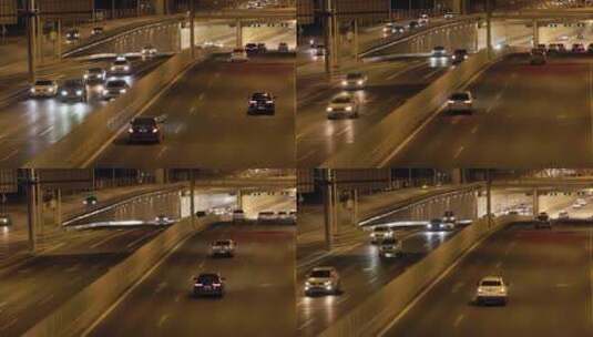夜晚城市道路车流4K50帧（可慢放）高清在线视频素材下载