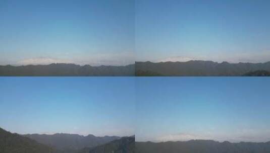 四川成都青城山后山泰安古镇附近看西岭雪山高清在线视频素材下载