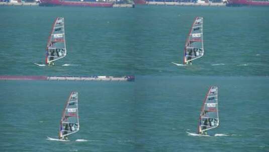 风帆冲浪极限运动高清在线视频素材下载