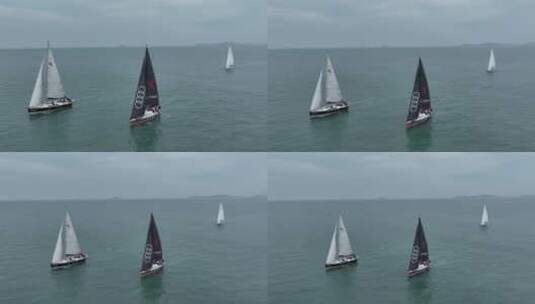 奥迪帆船航拍高清在线视频素材下载