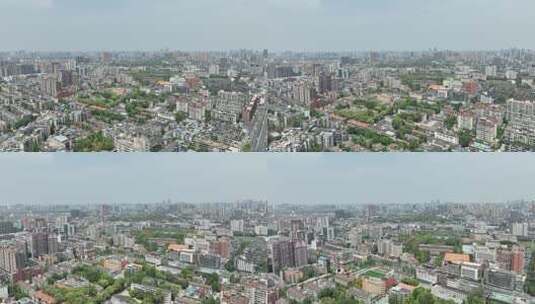 成都武侯区西南民族大学航拍城市空境素材高清在线视频素材下载