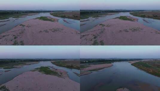 渭河河流 生态环境高清在线视频素材下载