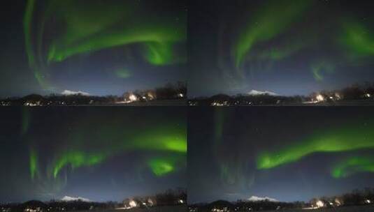 挪威天空中的北极光4K高清在线视频素材下载