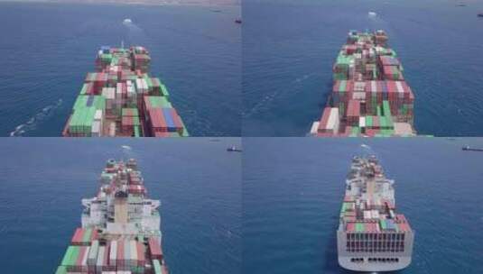 海上大型集装箱船高清在线视频素材下载