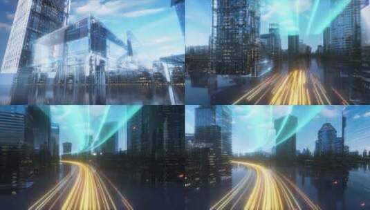 三维房地产建筑科技城市穿梭动画高清在线视频素材下载
