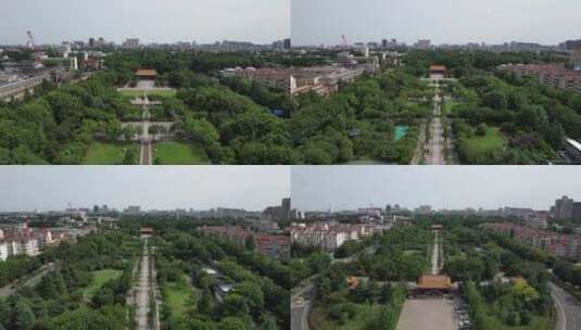 江苏南京明故宫遗址航拍高清在线视频素材下载