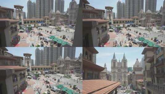 武汉光谷地拍风情街光谷广场商场高清在线视频素材下载