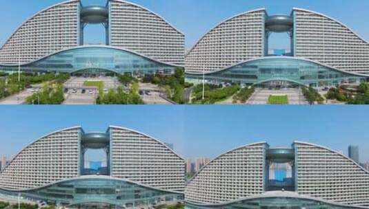 武汉国际博览中心航拍风光高清在线视频素材下载