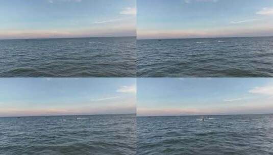 东兴万尾金滩摩托艇航拍高清在线视频素材下载