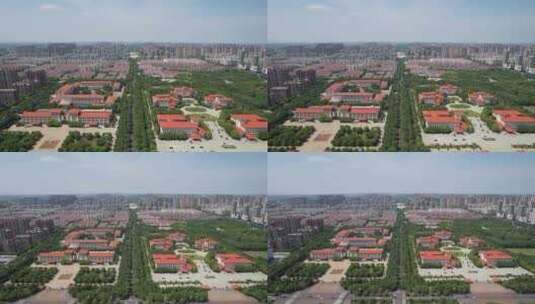 河南许昌市政府航拍高清在线视频素材下载