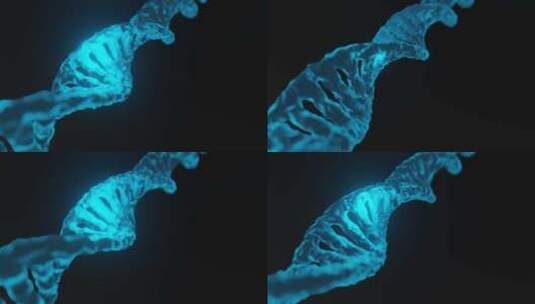 DNA螺旋结构的动画展示高清在线视频素材下载