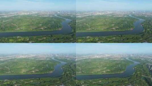 北京 通州 北运河 大运河 大运河森林公园高清在线视频素材下载