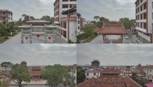 福建省漳州市龙海观音亭航拍高清在线视频素材下载