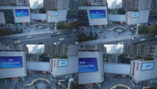 武汉汉阳人信汇广场商圈航拍高清在线视频素材下载