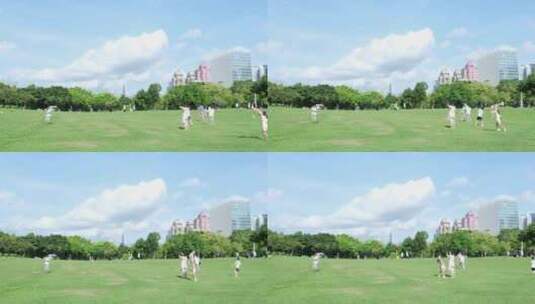 深圳莲花山公园放风筝的小朋友高清在线视频素材下载