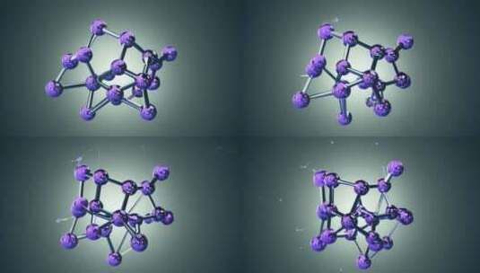 粒子原子分子化学式分子结构三维动画高清在线视频素材下载