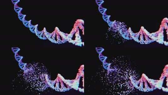 DNA链损伤破坏动画高清在线视频素材下载