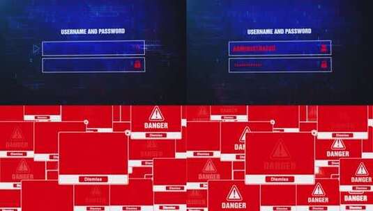危险警报警告错误屏幕上弹出通知框高清在线视频素材下载