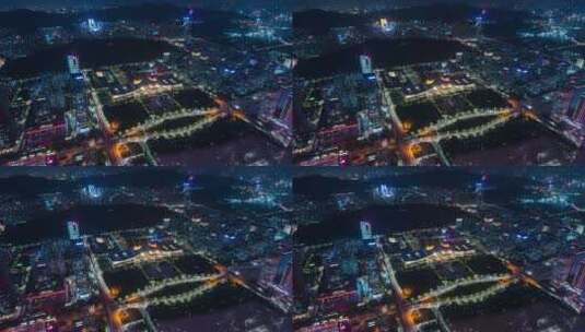 深圳市民中心夜景 1-A7RM3 高清在线视频素材下载