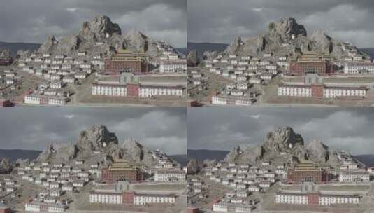 【精品】西藏孜珠寺4k高清大疆航拍D-log高清在线视频素材下载
