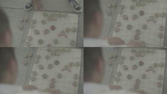 中国传统文娱下象棋高清在线视频素材下载