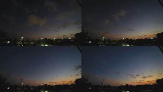 小城日出时的天空高清在线视频素材下载
