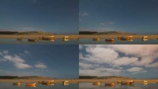 湖上的独木舟高清在线视频素材下载
