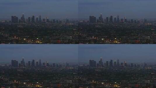 夜晚的洛杉矶城市景象高清在线视频素材下载