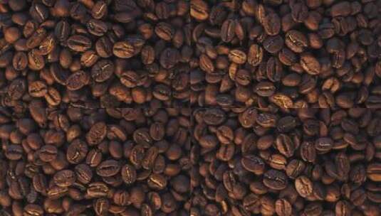 咖啡豆特写镜头高清在线视频素材下载