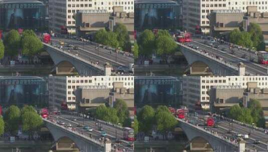 伦敦城主要干道交通高清在线视频素材下载