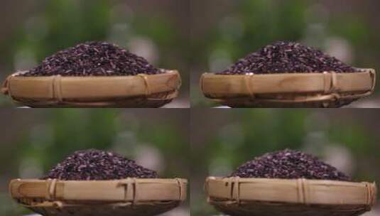 紫米黑米血糯米高清在线视频素材下载