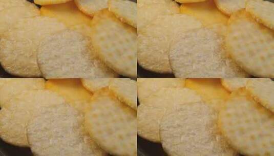 4K雪饼美食零食高清在线视频素材下载