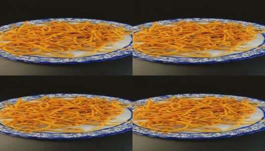 4K中药材虫草花4K视频高清在线视频素材下载