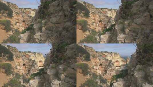 多岩石的海岸高清在线视频素材下载