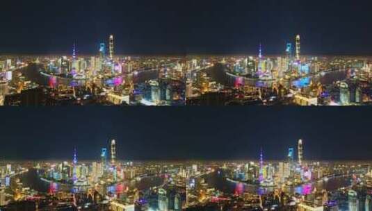 上海灯光秀航拍延时高清在线视频素材下载