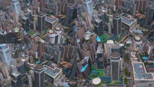 城市高楼视频深圳国贸大厦周边的高楼林立高清在线视频素材下载