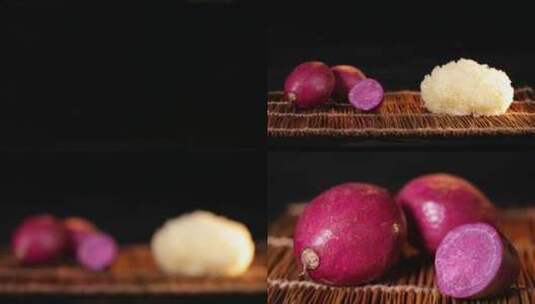 【镜头合集】健康紫薯花青素高清在线视频素材下载