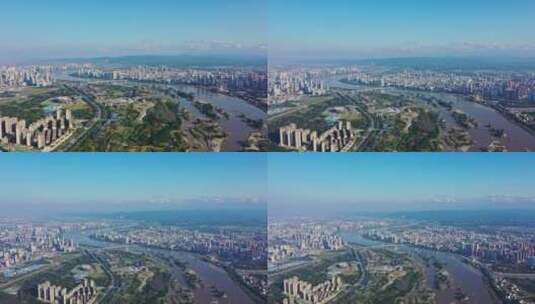 陕西汉中汉江湿地公园合集3高清在线视频素材下载