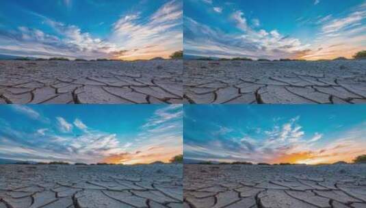 甘肃国家沙漠地质公园日落晚霞高清在线视频素材下载