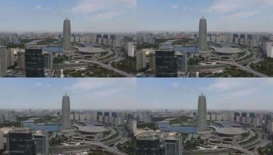航拍郑州城市宣传片高清在线视频素材下载