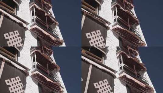 西藏拉萨布达拉宫建筑4K高清在线视频素材下载