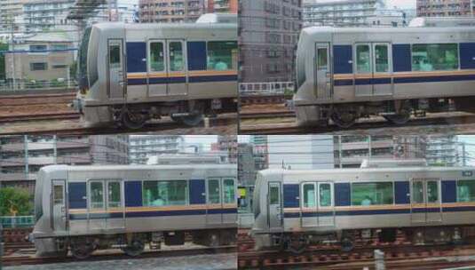 日本东京市区电气化铁路高清在线视频素材下载