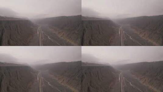 北疆 独山子大峡谷 冬季高清在线视频素材下载
