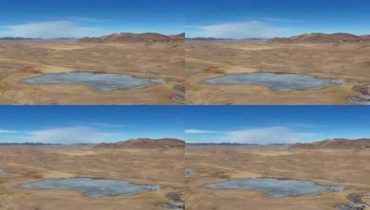 西藏仲巴沙丘蓝天航拍高清在线视频素材下载