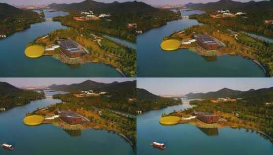 湘湖跨湖桥文化遗址高清在线视频素材下载