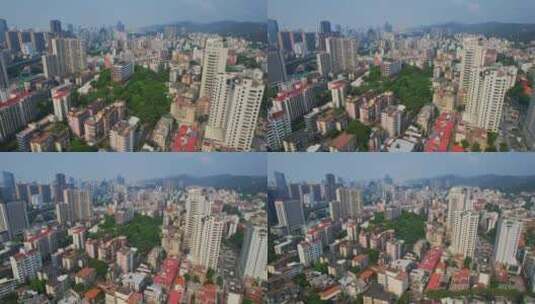 航拍厦门城市建筑风光高清在线视频素材下载