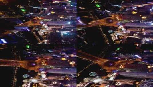夜景航拍，心存幻想的期待的魅力城市高清在线视频素材下载